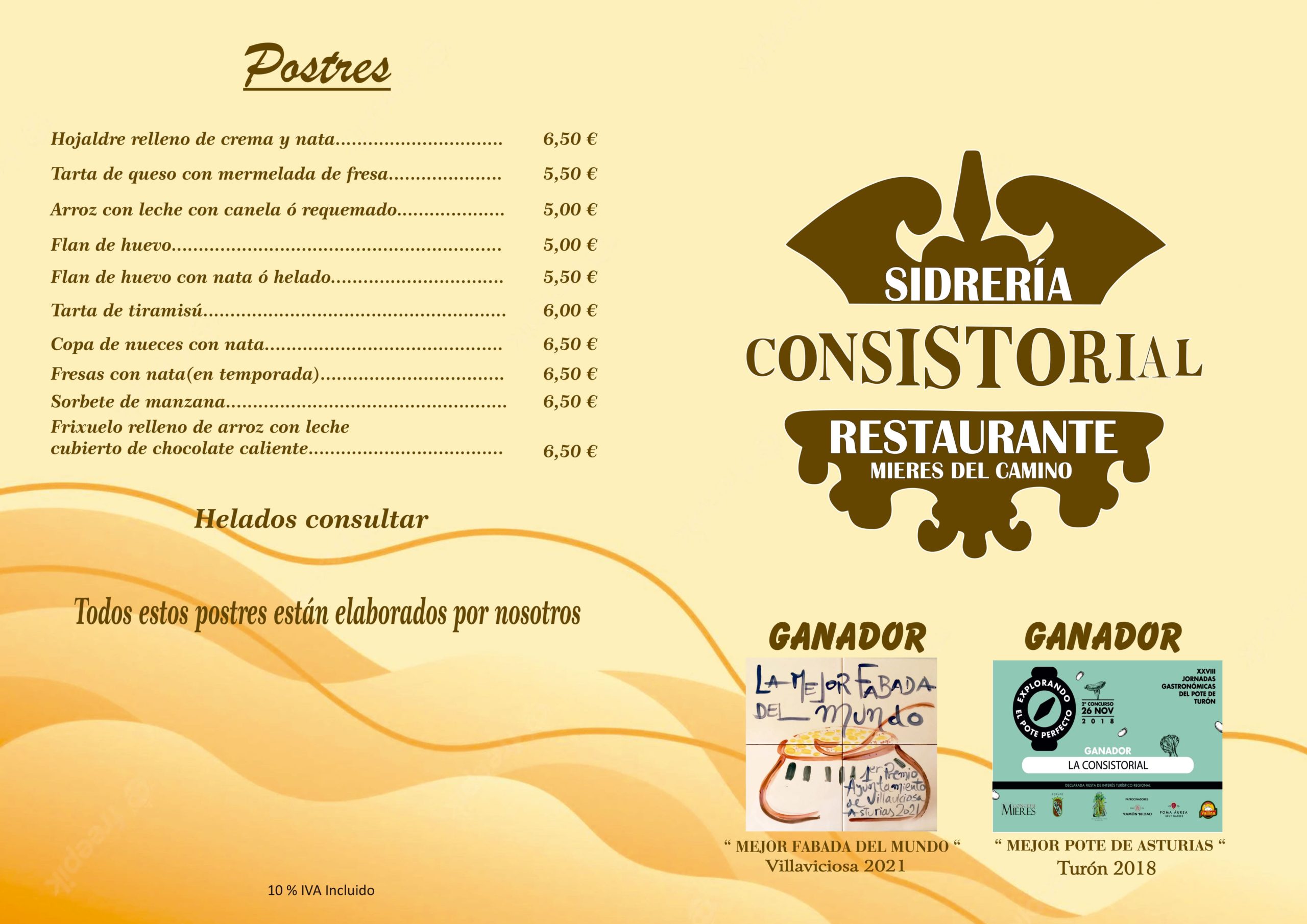 Nuestra Carta de Postres